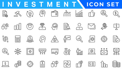Set of line icons related to accounting, audit, and taxes. Outline icon collection. Businesssymbols.Income set. Containing money, tax, earnings, payment,paycheck, work, pension, and wages icons.
