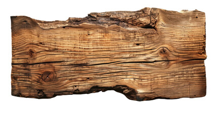 Naklejka premium Weathered Wooden Plank with Texture and Natural Patterns in Brown Hues