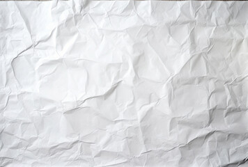 Obraz premium White paper texture with creases poster background, flat lay. Abstract white crumpled and worn grunge blank backdrop