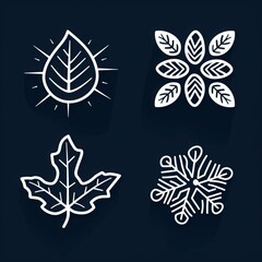 Obraz premium Vector trees with colored leaves heart isolated on white background. Generative AI