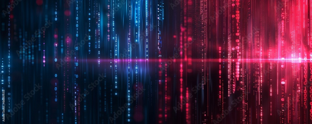 Aufkleber abstract digital binary code background