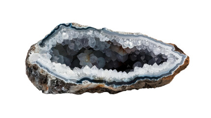 Stunning Geode with Crystalline Interior and Earthy Exterior