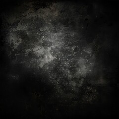 A dark grunge background texture for design, featuring rough and worn textures with subtle hints of light in the corners. It's perfect as an overlay or for creating urbanstyle designs. The black color