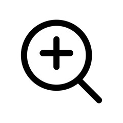 Fototapeta premium zoom in icon, user interface icon for mobile app, web design, uiux