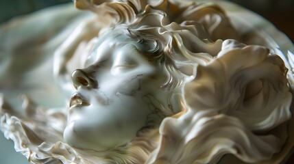 Cosmic Celestial Sculpture with Intertwined Zodiac Harmony in Soft Lighting
