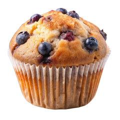 Blue berry muffin Isolated on transparent background