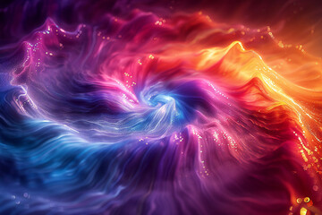 Obraz premium Holographic Rainbow Background