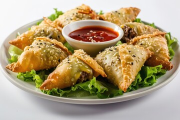 Golden-Brown Samosas with a Fusion of Indian and American Flavors