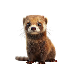Obraz premium Photo of Ferret isolated on transparent background