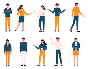 Obraz premium Business Character Simple Set