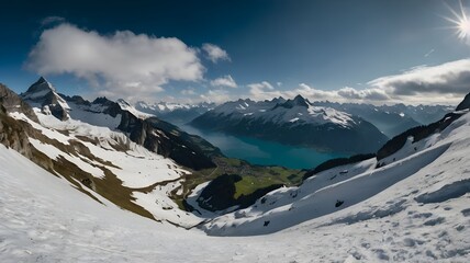 snow covered mountains