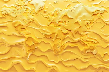 seamless pattern flat illustration style, world map Spectacular modern conceptual glistening golden solid liquid waves like liquid gold or solid yellow water. Digital 3D design