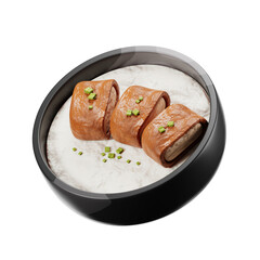 3D Illustration Unagi Chazuke Japanese Food  