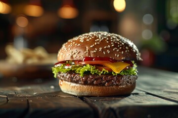 Burger Realistic photography