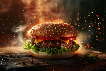 Burger Realistic photography