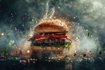 Burger Realistic photography