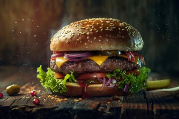 Burger Realistic photography