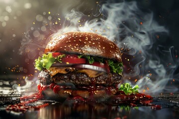 Burger Realistic photography