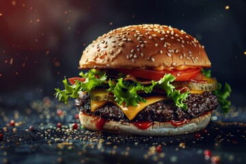 Burger Realistic photography