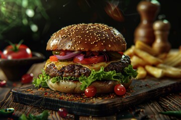 Burger Realistic photography