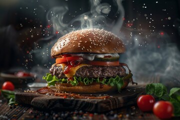 Burger Realistic photography