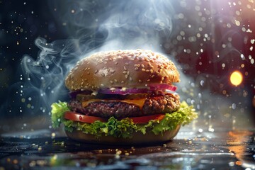 Burger Realistic photography