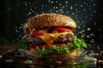 Burger Realistic photography