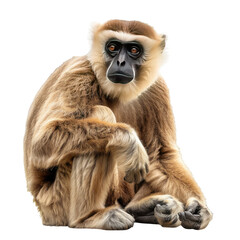 Obraz premium Photo of Gibbon isolated on transparent background
