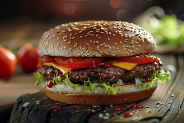 Burger Realistic photography