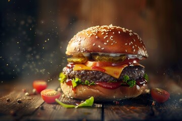 Burger Realistic photography