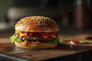 Burger Realistic photography