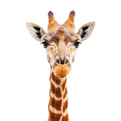 Fototapeta premium Photo of Giraffe isolated on transparent background