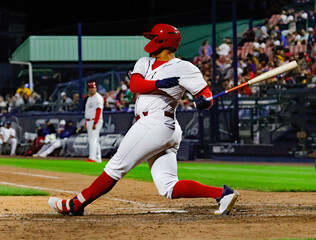 red baseball player