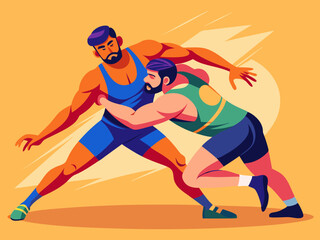 A kabaddi player tagging an opponent
