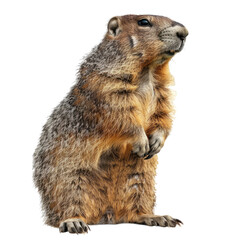Photo of Groundhog isolated on transparent background