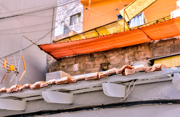 Tenerife, Spain - December 25, 2023: Narrow walkways and steep stairways amidst the rustic buildings in the town of San Andres on the island of Tenerife in Spain's Canary Islands
