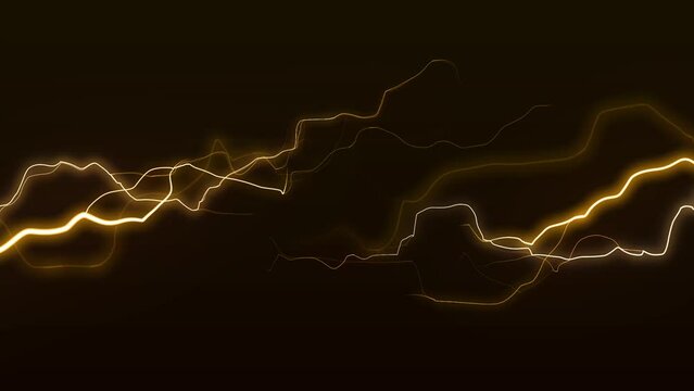 Electric yellow sparkling lightning background.