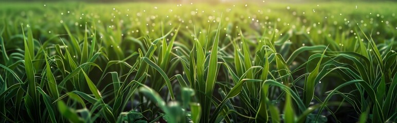 Obraz premium Vibrant and Lush Greenery: An Agricultural Journey into the AI-Generated World