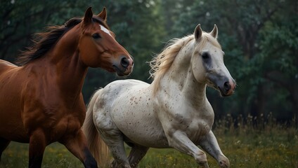 Fototapeta premium The cultural symbolism of horses in different mythologies and folklore traditions ai_generated