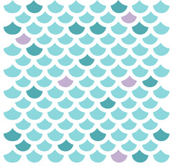 Mermaid Fish Scale Pattern Illustration 