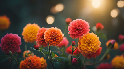 Marigolds, Cempasuchil. mexican flowers in Day of the Dead Mexico