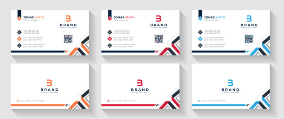 Modern and simple business card design, creative modern name card and office card template.