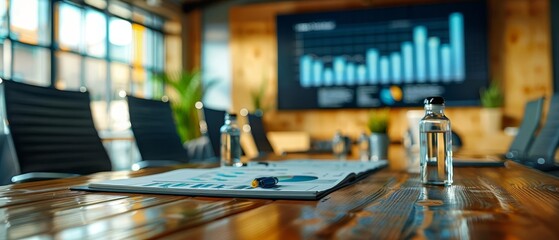 A strategic HR metrics review meeting with executives, modern boardroom, datadriven decisions