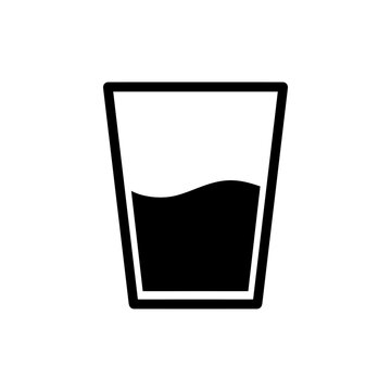 recommend clip art: Drink glass icon with simple and modern design