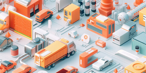 Obraz premium 3D graphic of Internet of thing concepts