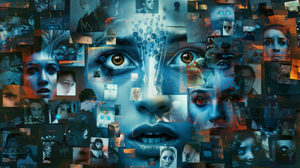 Expression of collective anxiety on faces, presented in a collage of global news.