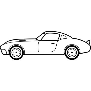 recommend clip art: sports car line art vector 