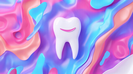Colorful, modern dental care app graphics, perfect for health and wellness campaigns.
