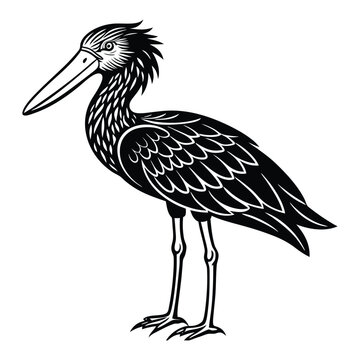recommend clip art: Shoebill Silhouette Majestic Bird Art