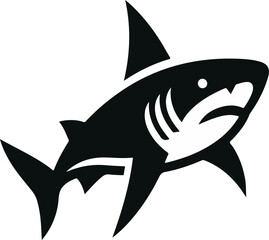 Hand Drawn Engraving Pen and Ink White Shark Vintage Vintage Vector Illustration